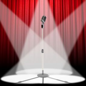 microfoon in de spotlight